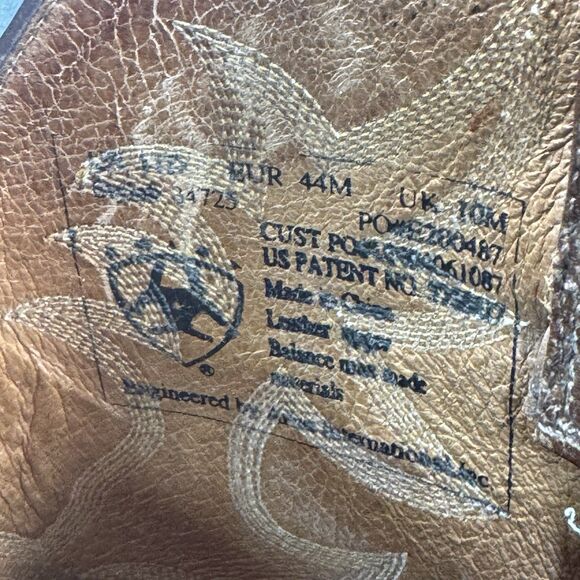 Ariat Heritage Cowboy Boots Men's 11 D Western Leather - Picture 9 of 11